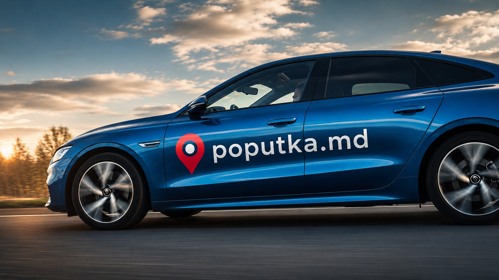 Automobil Poputka.md în mers